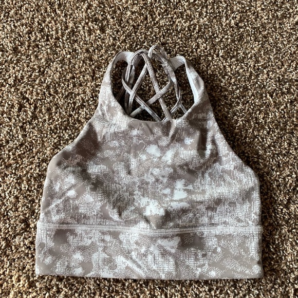 NWOT Lululemon Free to Be High-Neck Long-Line Bra Wild *Light - Grey - Picture 3 of 4